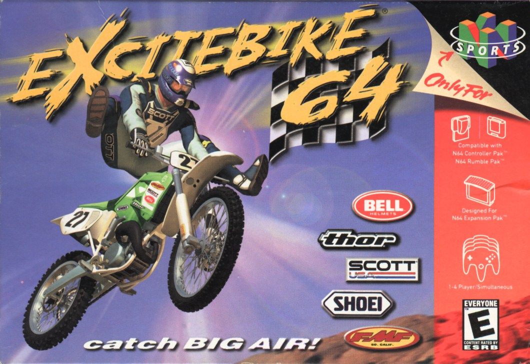 Excitebike 64 box art for Nintendo 64